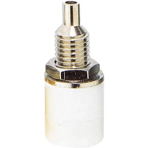 TRU COMPONENTS zdířka pro banánek zásuvka, vestavná vertikální Ø pin: 4 mm bílá 1 ks
