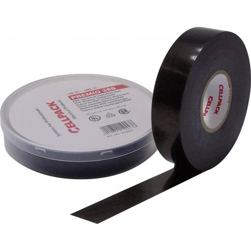 CellPack Cellpack 223605 izolační páska Premio 388 černá (d x š) 6 m x 19 mm 1 ks
