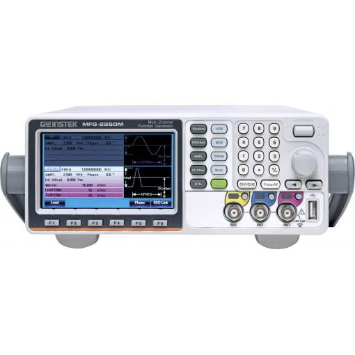 GW Instek MFG-2260M Arbitrární generátor funkcí 1 µHz - 60 MHz 2kanálový arbitrární, sinusový, obdélníkový, trojúhelník, pulz