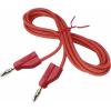 VOLTCRAFT MSB-300 měřicí kabel lamelová zástrčka 4 mm silikon 1.50 m červená 1 ks