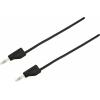 VOLTCRAFT MSB-300 měřicí kabel lamelová zástrčka 4 mm silikon 1.00 m černá 1 ks