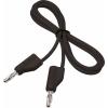 VOLTCRAFT MSB-300 měřicí kabel lamelová zástrčka 4 mm silikon 1.00 m černá 1 ks