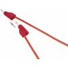 VOLTCRAFT MSB-300 měřicí kabel lamelová zástrčka 4 mm silikon 5.00 m červená 1 ks