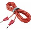 VOLTCRAFT MSB-300 měřicí kabel lamelová zástrčka 4 mm silikon 5.00 m červená 1 ks