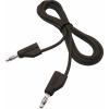 VOLTCRAFT MSB-300 měřicí kabel lamelová zástrčka 4 mm silikon 1.50 m černá 1 ks