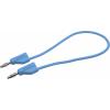 VOLTCRAFT MSB-300 měřicí kabel lamelová zástrčka 4 mm silikon 25.00 cm modrá 1 ks