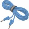 VOLTCRAFT MSB-300 měřicí kabel lamelová zástrčka 4 mm silikon 5.00 m modrá 1 ks