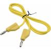VOLTCRAFT MSB-300 měřicí kabel lamelová zástrčka 4 mm silikon 0.75 m žlutá 1 ks