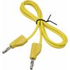 VOLTCRAFT MSB-300 měřicí kabel lamelová zástrčka 4 mm silikon 1.00 m žlutá 1 ks