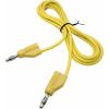 VOLTCRAFT MSB-300 měřicí kabel lamelová zástrčka 4 mm silikon 1.50 m žlutá 1 ks