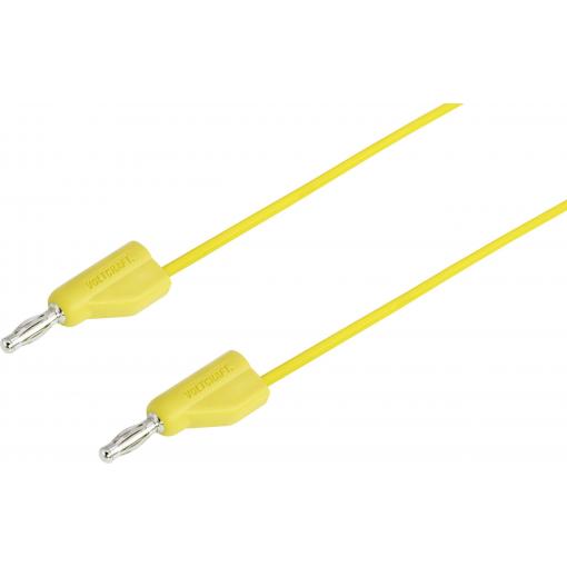 VOLTCRAFT MSB-300 měřicí kabel lamelová zástrčka 4 mm silikon 2.00 m žlutá 1 ks