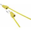 VOLTCRAFT MSB-300 měřicí kabel lamelová zástrčka 4 mm silikon 5.00 m žlutá 1 ks