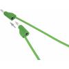 VOLTCRAFT MSB-300 měřicí kabel lamelová zástrčka 4 mm silikon 5.00 m zelená 1 ks