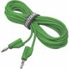 VOLTCRAFT MSB-300 měřicí kabel lamelová zástrčka 4 mm silikon 5.00 m zelená 1 ks