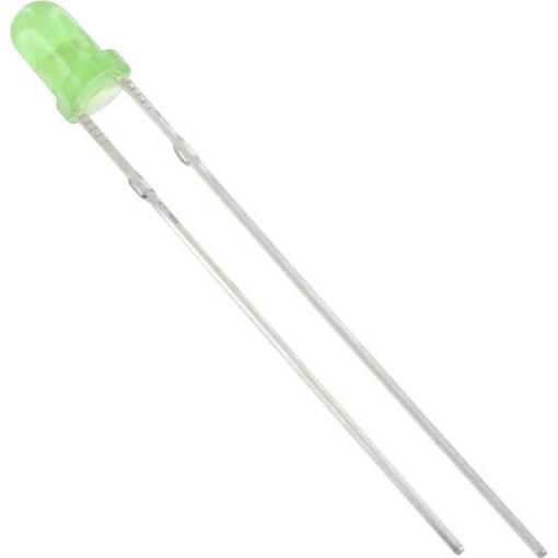 HuiYuan 3004G6D-EHB-S LED s vývody zelená kulatý 3 mm 175 mcd 60 ° 20 mA