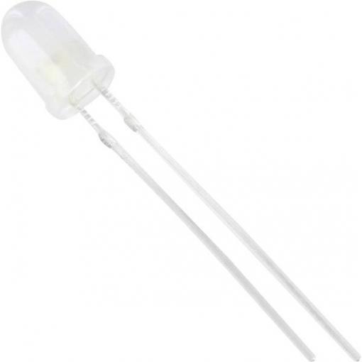 HuiYuan 5034W2D-EHE-A LED s vývody bílá kulatý 5 mm 700 mcd 50 ° 20 mA