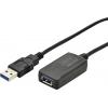 Digitus USB kabel USB 3.2 Gen1 USB-A zástrčka, USB-A zásuvka 5.00 m černá DA-73104