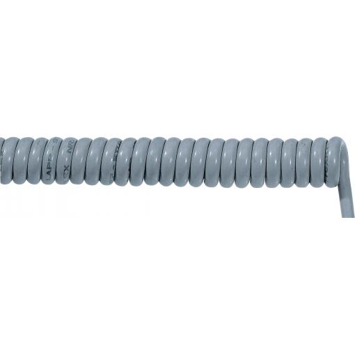 LAPP 73220361 spirálový kabel UNITRONIC® SPIRAL LiF2Y11Y 200 mm / 800 mm 6 x 0.25 mm² šedá 1 ks