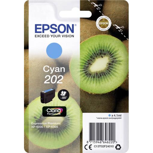 Epson Ink 202 originál azurová C 13 T 02F24010