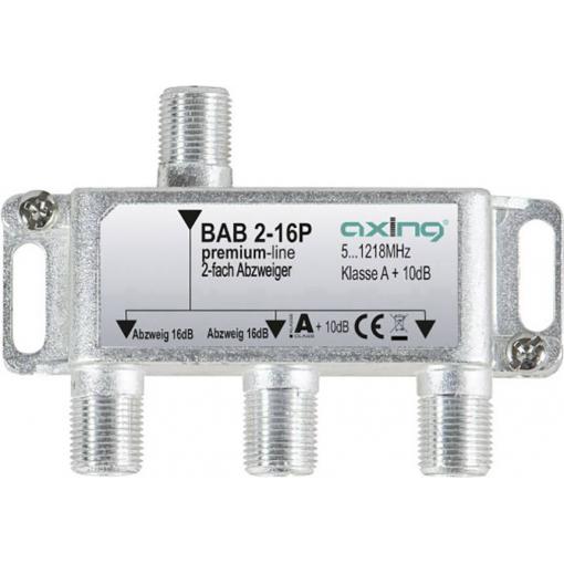Axing BAB 2-16P odbočka TV kabelu dvojitý 5 - 1218 MHz