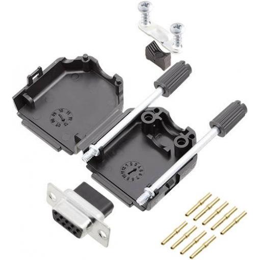 encitech DPPK09-BK-DBCS-K 6355-0078-11 sada D-SUB zásuvková lišta 180 ° Pólů: 9 krimpované 1 ks