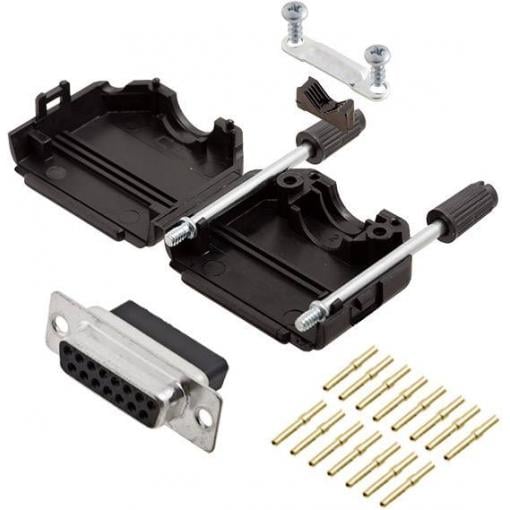 encitech DPPK15-BK-DBCS-K 6355-0078-12 sada D-SUB zásuvková lišta 180 ° Pólů: 9 krimpované 1 ks