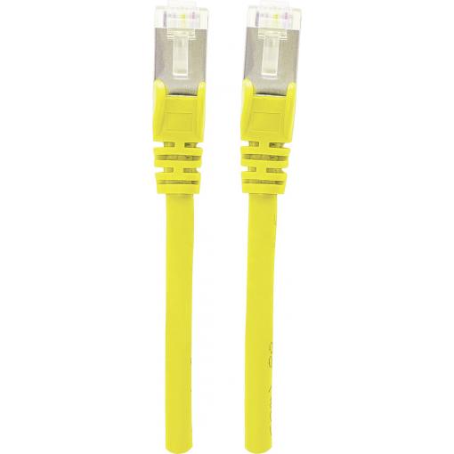 Intellinet 740890 RJ45 síťové kabely, propojovací kabely CAT 6A S/FTP 3.00 m žlutá fóliové stínění, stínění pletivem, stíněný, bez halogenů 1 ks