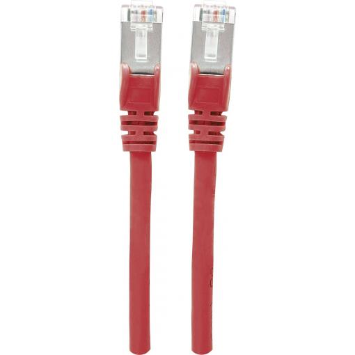 Intellinet 741118 RJ45 síťové kabely, propojovací kabely CAT 6A S/FTP 15.00 m červená fóliové stínění, stínění pletivem, stíněný, bez halogenů 1 ks