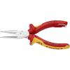 Knipex 25 06 160 T pro elektroniku a jemnou mechaniku ploché jehlové kleště chrom-vanadová ocel 160 mm