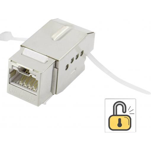 RJ45 vestavný modul S funkcí zablokování Keystone CAT 6A Renkforce KSV10