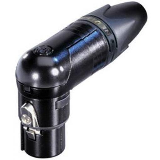 Neutrik NC10FRX-14-B XLR konektor spojka, zahnutá Pólů: 10 černá 1 ks