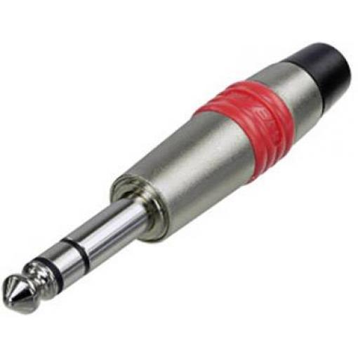 Rean AV NYS228C-0-CON jack konektor 6.35 mm zástrčka, rovná Pólů: 3 stereo stříbrná, černá 1 ks