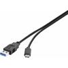Renkforce USB kabel USB 3.2 Gen2 USB-A zástrčka, USB-C ® zástrčka 0.15 m černá pozlacené kontakty RF-3241264