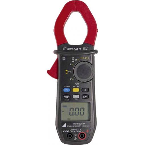 Gossen Metrawatt METRACLIP 86 digitální proudové kleště, multimetr, CAT III 1000 V, CAT IV 600 V, Displej (counts): 6000