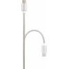 Renkforce USB kabel USB 2.0 USB-A zástrčka, USB-C ® zástrčka 0.50 m stříbrná kabelový plášť z nerezové oceli RF-4888674