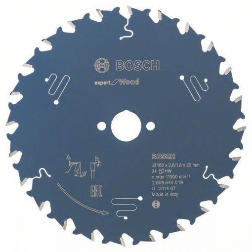 Bosch Accessories Expert for Wood 2608644019 pilový kotouč 160 x 20 x 1.6 mm Počet zubů (na palec): 24 1 ks