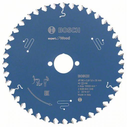 Bosch Accessories Expert for Wood 2608644048 pilový kotouč 190 x 30 x 1.6 mm Počet zubů (na palec): 40 1 ks