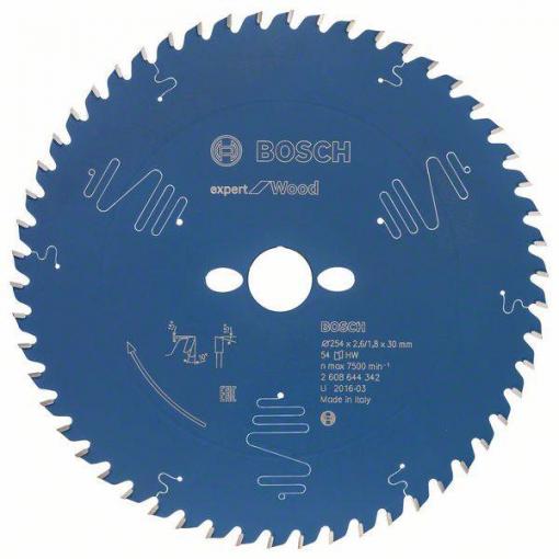 Bosch Accessories Expert for Wood 2608644342 pilový kotouč 254 x 30 x 1.8 mm Počet zubů (na palec): 54 1 ks