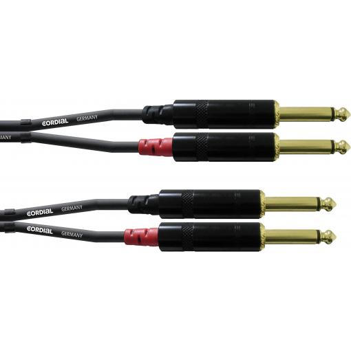 Cordial CFU 6 PP audio kabelový adaptér [2x jack zástrčka 6,3 mm - 2x jack zástrčka 6,3 mm] 6.00 m černá