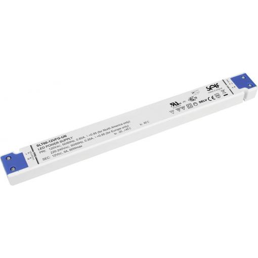 Self Electronics SLT60-12VFG-UN LED driver konstantní napětí 60 W 0 - 5 A 12.0 V/DC schválení nábytku , bez možnosti stmívání, ochrana proti přepětí , přepětí