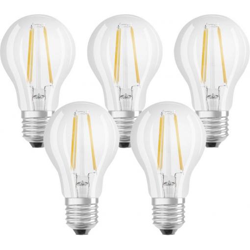 OSRAM HOMELIGHTING 4058075090569 LED Energetická třída (EEK2021) E (A - G) E27 klasická žárovka 7 W = 60 W teplá bílá (Ø x d) 60 mm x 105 mm vlákno 5 ks
