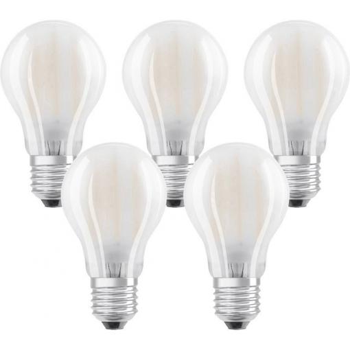 OSRAM HOMELIGHTING 4058075090620 LED Energetická třída (EEK2021) E (A - G) E27 klasická žárovka 7 W = 60 W teplá bílá (Ø x d) 60 mm x 108 mm vlákno 5 ks