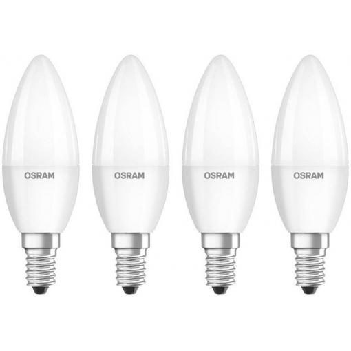 OSRAM HOMELIGHTING 4058075819474 LED Energetická třída (EEK2021) F (A - G) E14 svíčkový tvar 4.9 W = 40 W teplá bílá (Ø x d) 35 mm x 103 mm 4 ks
