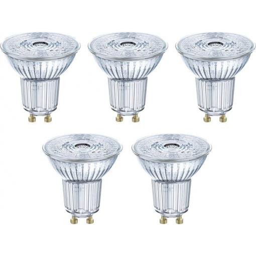 OSRAM HOMELIGHTING 4058075090460 LED Energetická třída (EEK2021) F (A - G) GU10 žárovka 4.3 W = 50 W teplá bílá (Ø x d) 50 mm x 52 mm 5 ks