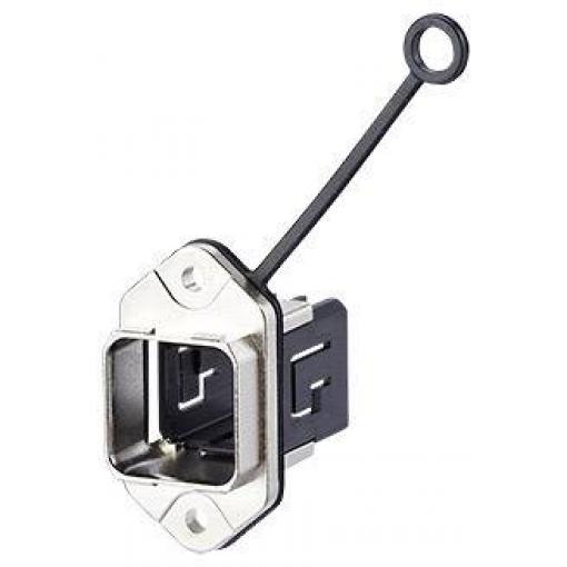 Metz Connect 14010833C0MN, RJ45 konektor, příruba, stříbrná (metalíza), 1 ks