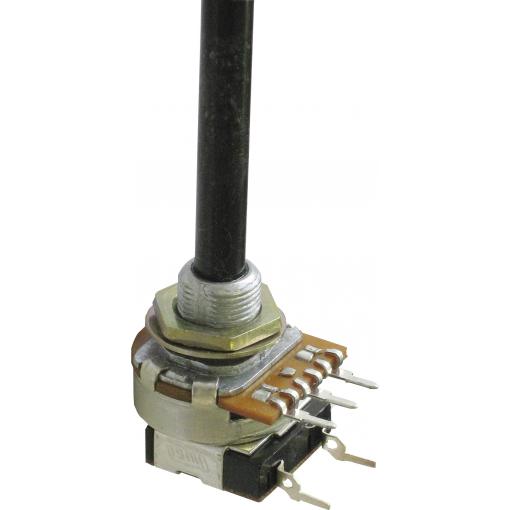 PS Omeg PC20BU/PC1S CEPS F1 A100K, PC20BU/PC1S CEPS F1 A100K otočný potenciometr, se spínačem, Mono, 100 kΩ, 1 ks