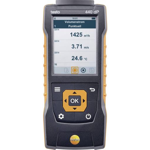 testo 440 dP měřič vysokého/nízkého tlaku v systémech, měří tlak vzduchu, intenzita osvětlení, CO2, teplota, rychlost větru, -150 - +150 hPa