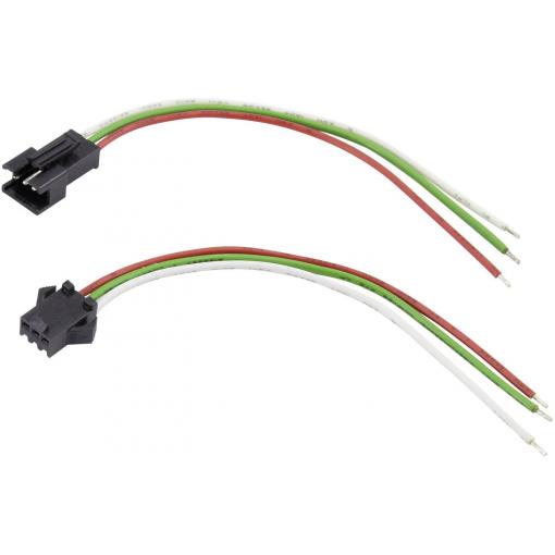 TRU COMPONENTS TC-6649236 zásuvkový konektor s vodiči Počet pólů: 3 Rastr (rozteč): 2.50 mm 1 sada