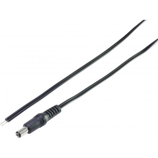 TRU COMPONENTS TC-6649308 nízkonapěťový připojovací kabel nízkonapěťová zástrčka - kabel s otevřenými konci 5.50 2.10 mm 1.20 m 1 ks
