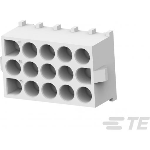 TE Connectivity MATE-N-LOK zásuvkový konektor do DPS 15, rozteč 6.35 mm, 643430-1, 1 ks